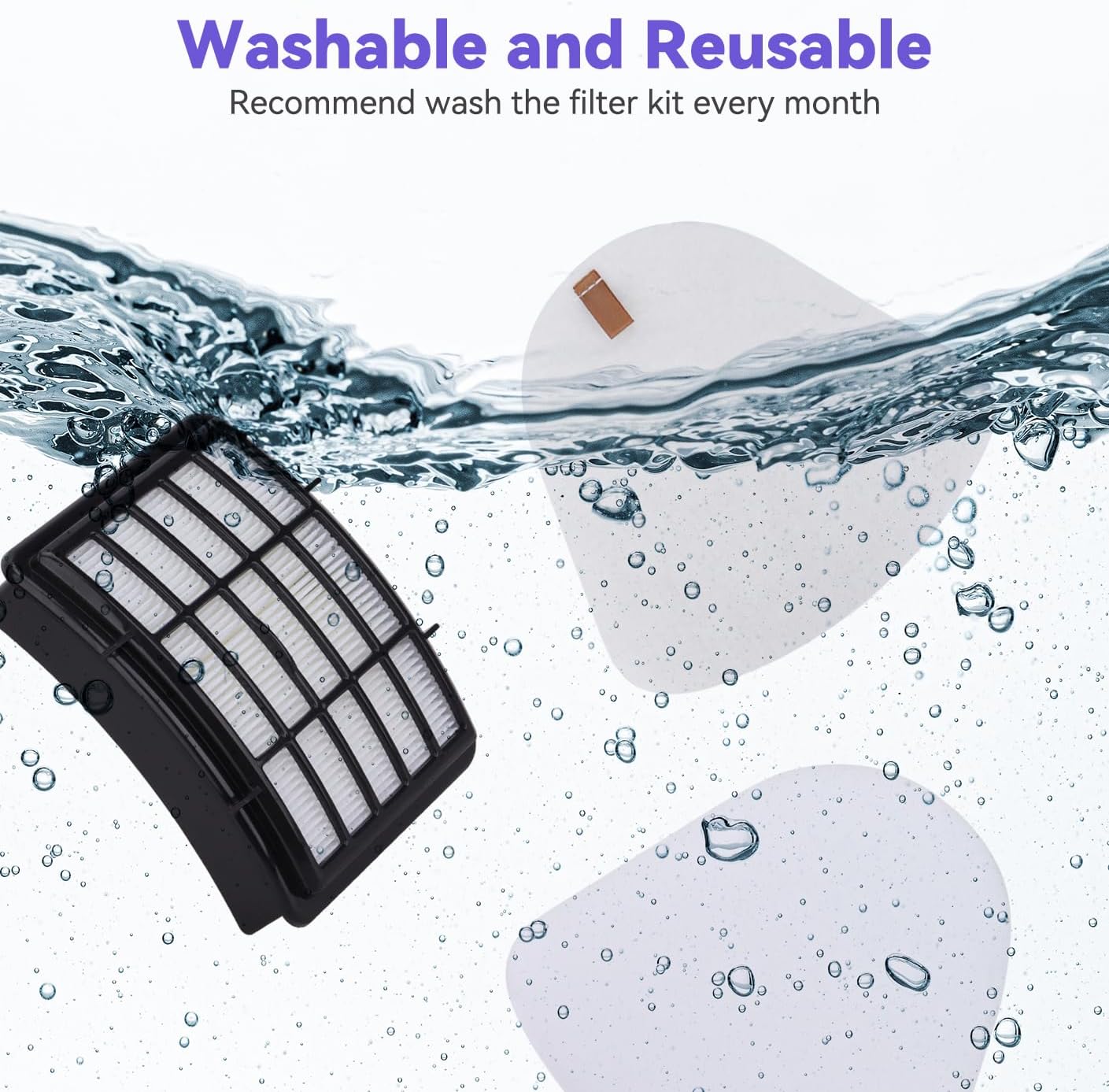 Shark Vacuum Filters Replacement - Compatible with Navigator Lift-Away NV350 Series | XFF350 & XHF350