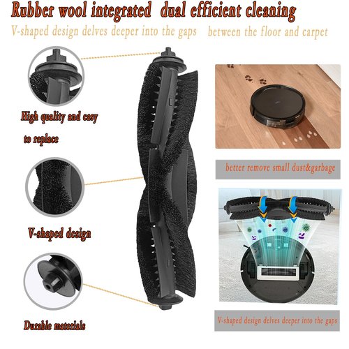 MANYHYAM Replacement Parts for Tapo RV30 Max Plus/ RV30 Max / RV20 Max Plus/ RV20 Max Robot Vacuum Cleaners 16Pcs Accessories 1 Roller Brush 6 Side Brush 3 Dust Bags 3 Mop Pad 3 Filter