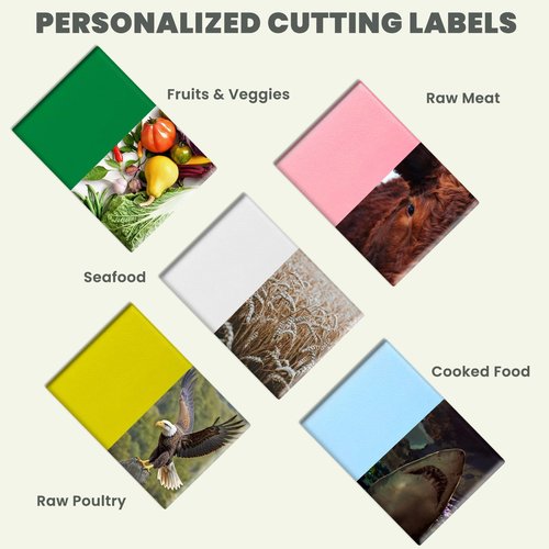 AceSubli 6 Pcs Sublimation Cutting Board Blanks 11x15, Textured Tempered Glass Cutting Board for Kitchen, Personalized Decor as Sublimation Picture Frame, Trivet, Gift, Individual Package & Anti Slip