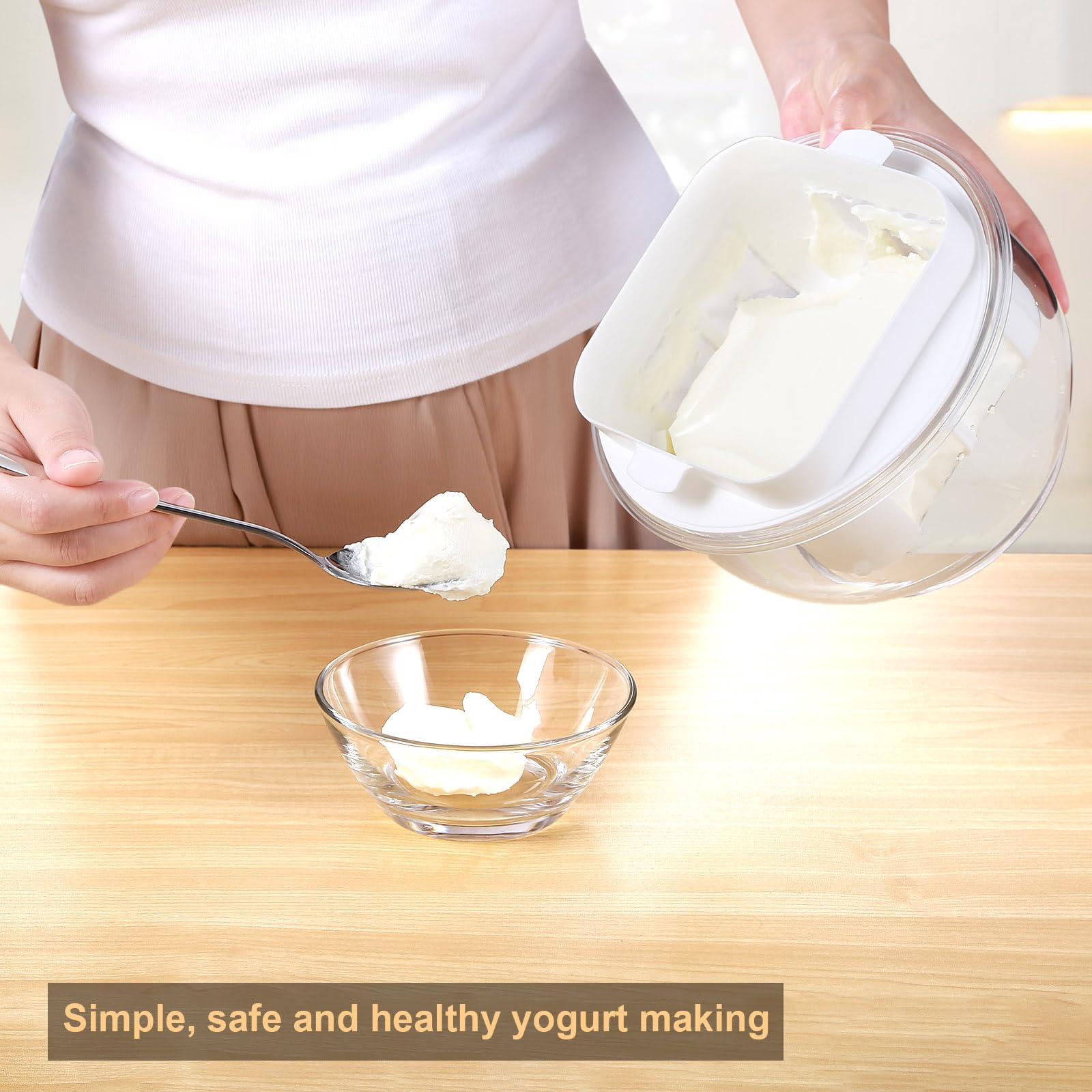 Greek Yogurt Strainer, 1.6QT Greek Yogurt Maker with Ultra-Fine Mesh Basket, 2025 Upgraded BPA-Free Strainer for Homemade Thick Greek Yogurt, Extra Large Capacity Container White(XL)