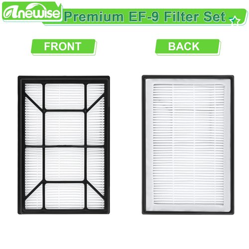 Anewise 53296 EF-9 40195 HEPA Media Filter for Kenmore 40195, 21814, 81714, 22614, 31140, 31150, BU1017, BU1018 Upright and Canister Vacuum, 4Pack