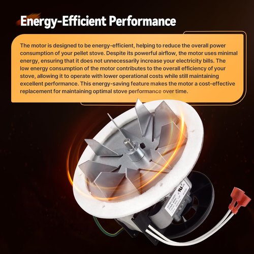Talspity Replacement 812-4400 Exhaust Blower Motor Compatible with Quadra-Fire Santa Fe, Castile, PelPro PP130, PP60, Pleasant Hearth PH35PS, PH50CABPS Pellet Stoves, Quiet and Energy-Efficient