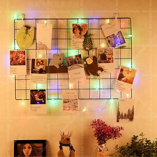 JMTGNSEP 50 LED Fairy Lights - Battery Powered Photo Clip String Lights for Indoor Decor | 16ft Warm White