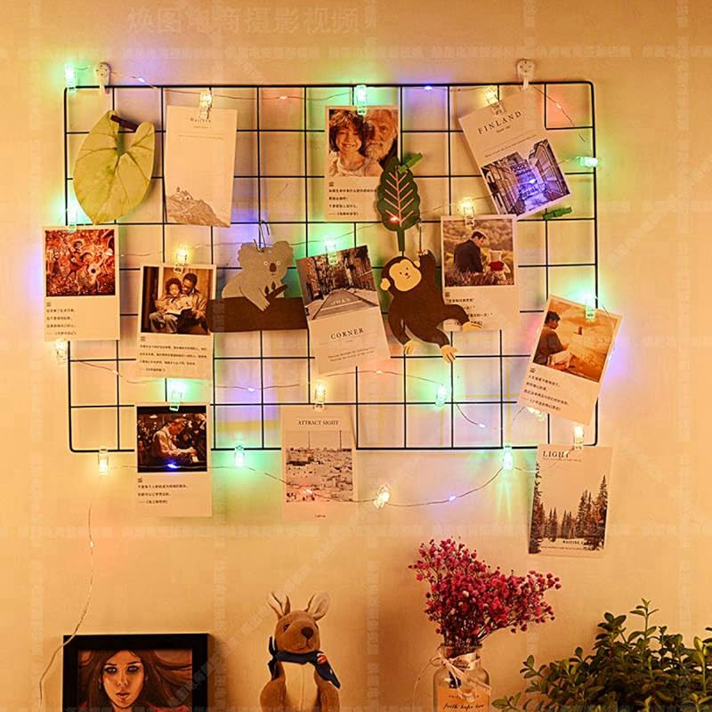 Battery Powered Photo Clip String Lights 50 LEDs 16ft Warm White for Photos & Decor