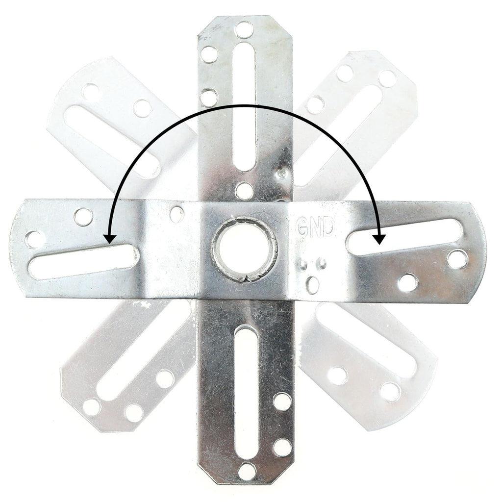 MEETOOT 2 Sets Luminaire Mounting Bracket Swivel Lighting Crossbar Luminaire Crossbar Silver Cross Plate Suitable for Pendants Ceiling Light Wall Light and Fan Light