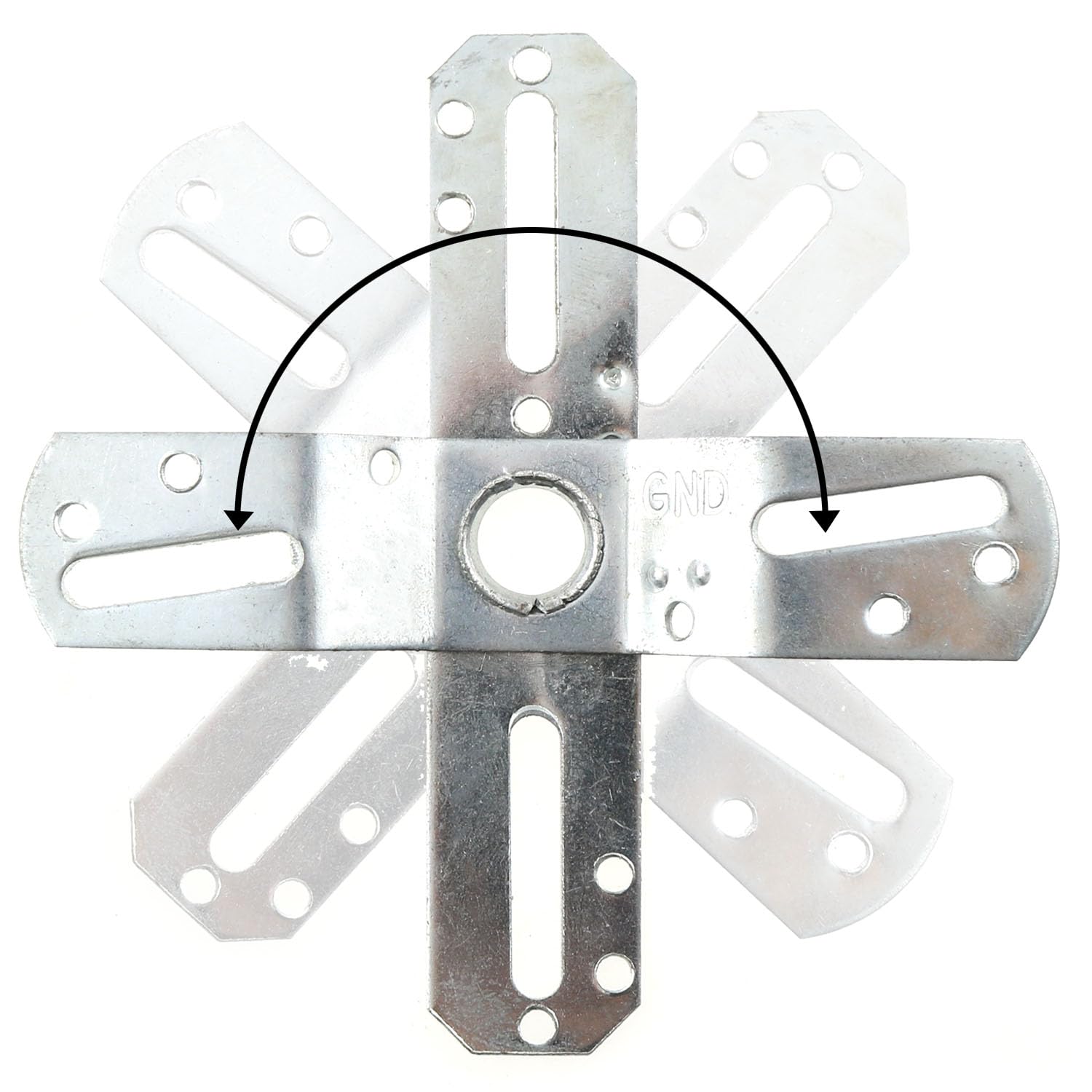MEETOOT 2 Sets Luminaire Mounting Bracket Swivel Lighting Crossbar Luminaire Crossbar Silver Cross Plate Suitable for Pendants Ceiling Light Wall Light and Fan Light