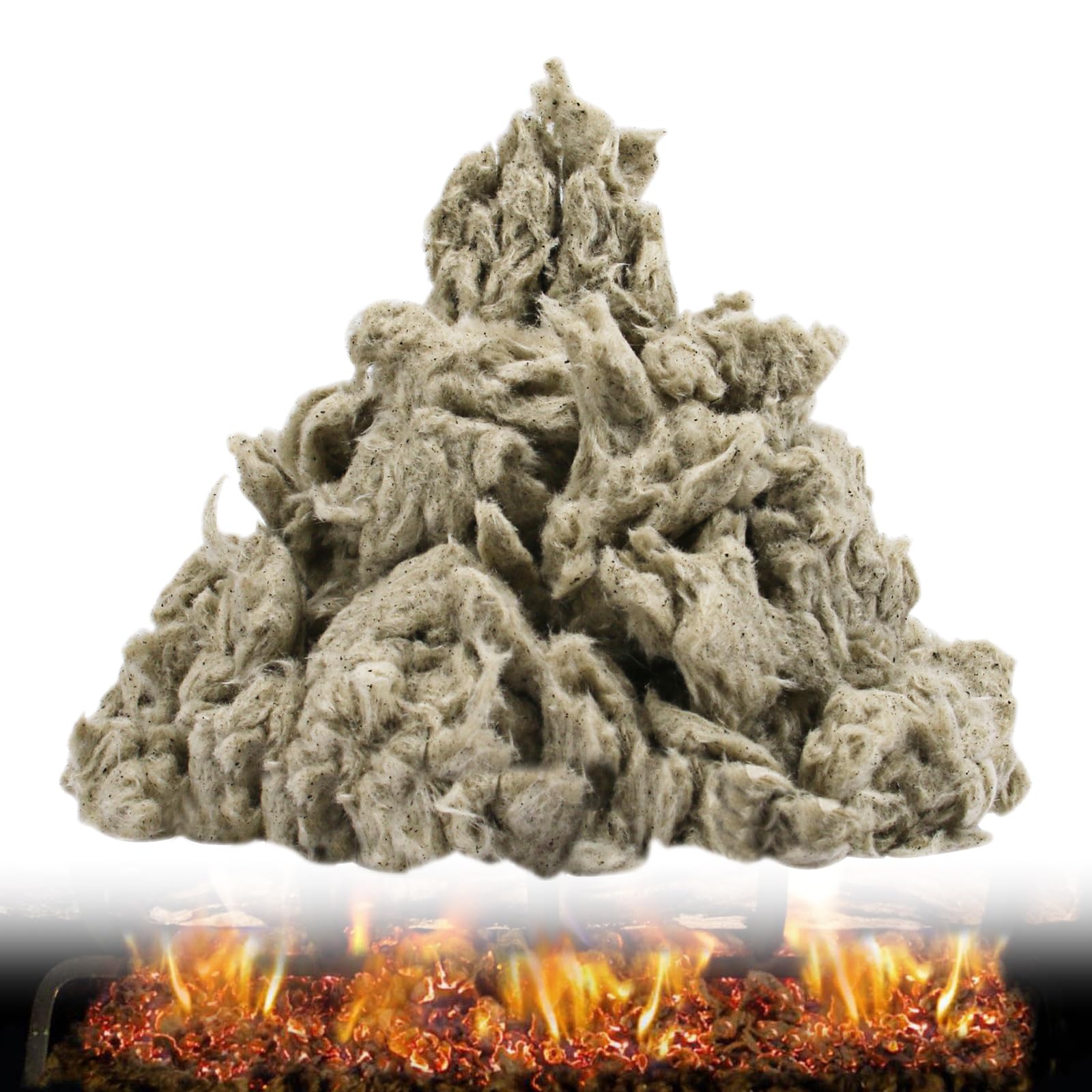 TOSRWGLL Gas Fireplace Glowing Embers,Rock Wool Embers for Indoor Gas Fireplace,Fireplace Embers for Gas Log Sets,Natural Gas,Propane,Vented,Unvented Fireplace, (6 Oz) Bag