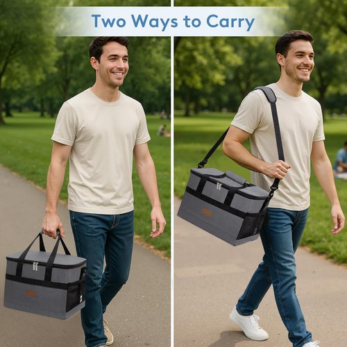 Lifewit Cooler Bag - Insulated & Collapsible Soft Tote for 30/50/60 Cans | Leakproof for Camping & BBQ