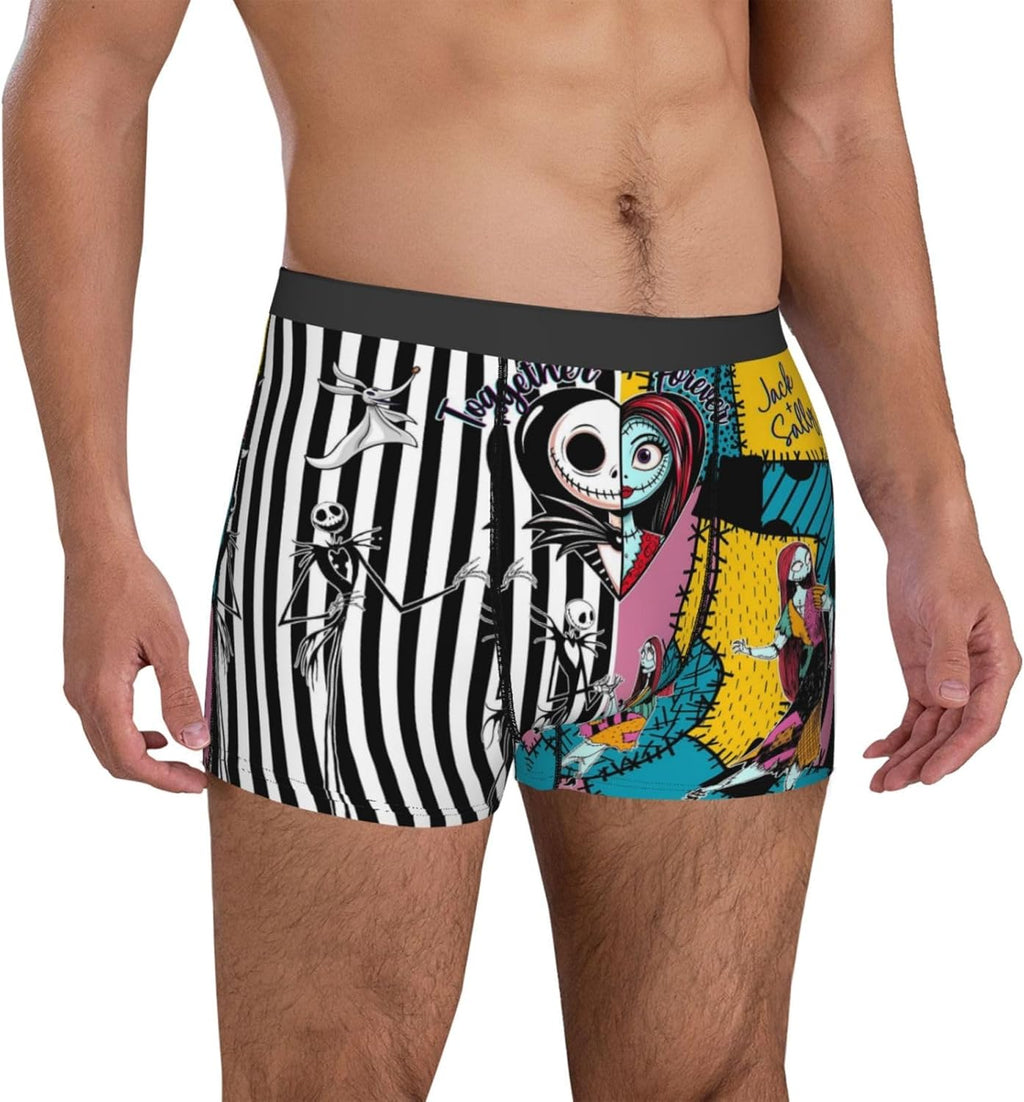 Skiennix Nightmare Christmas Men's Underwear Briefs - Breathable Stretch Novelty Shorts