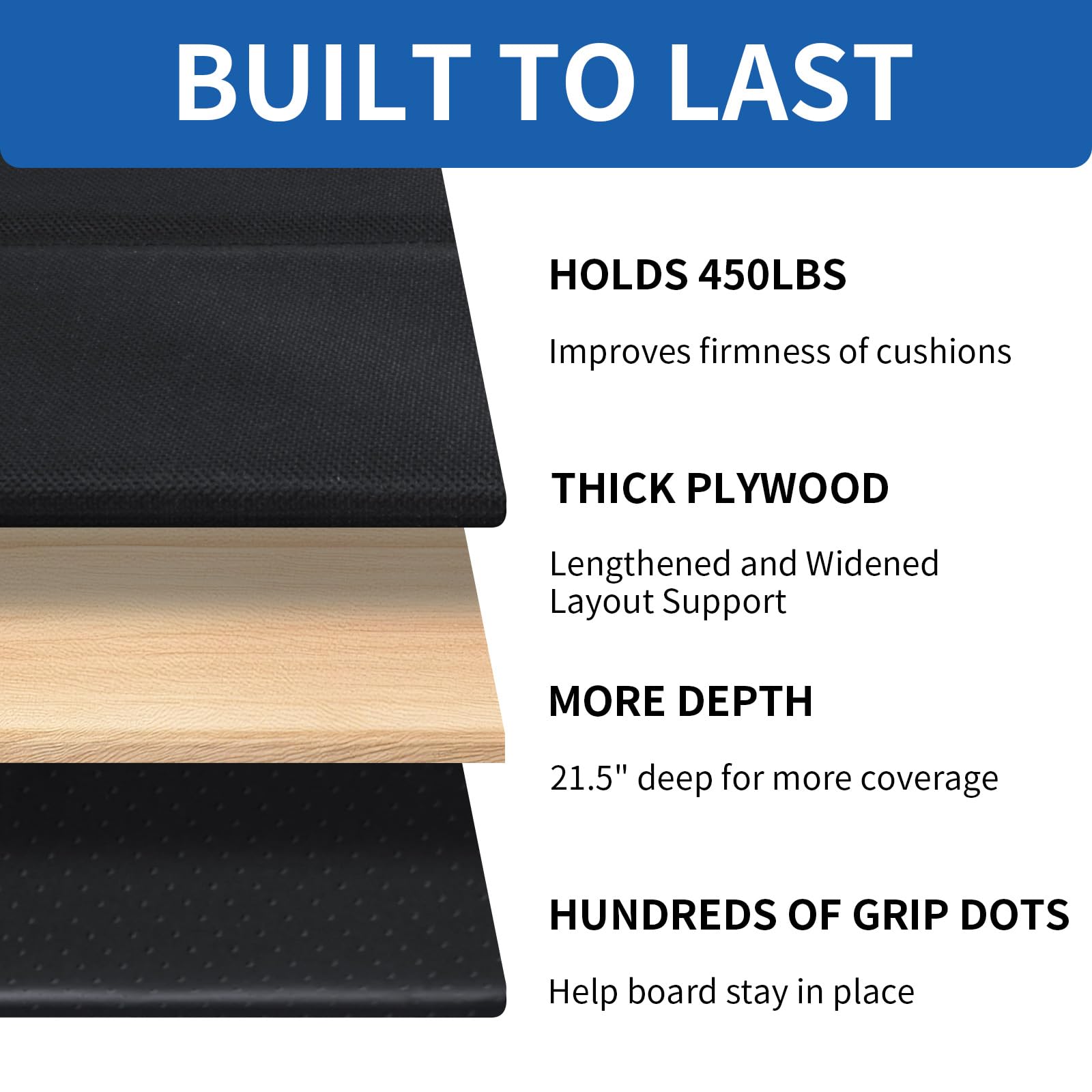 THMINS Heavy Duty Sofa Cushion Support Board for Sagging Sofas, 21.5''x 70'' Laminated Wood Sofa Cushion Support Board, Deep Support and Seat Protection