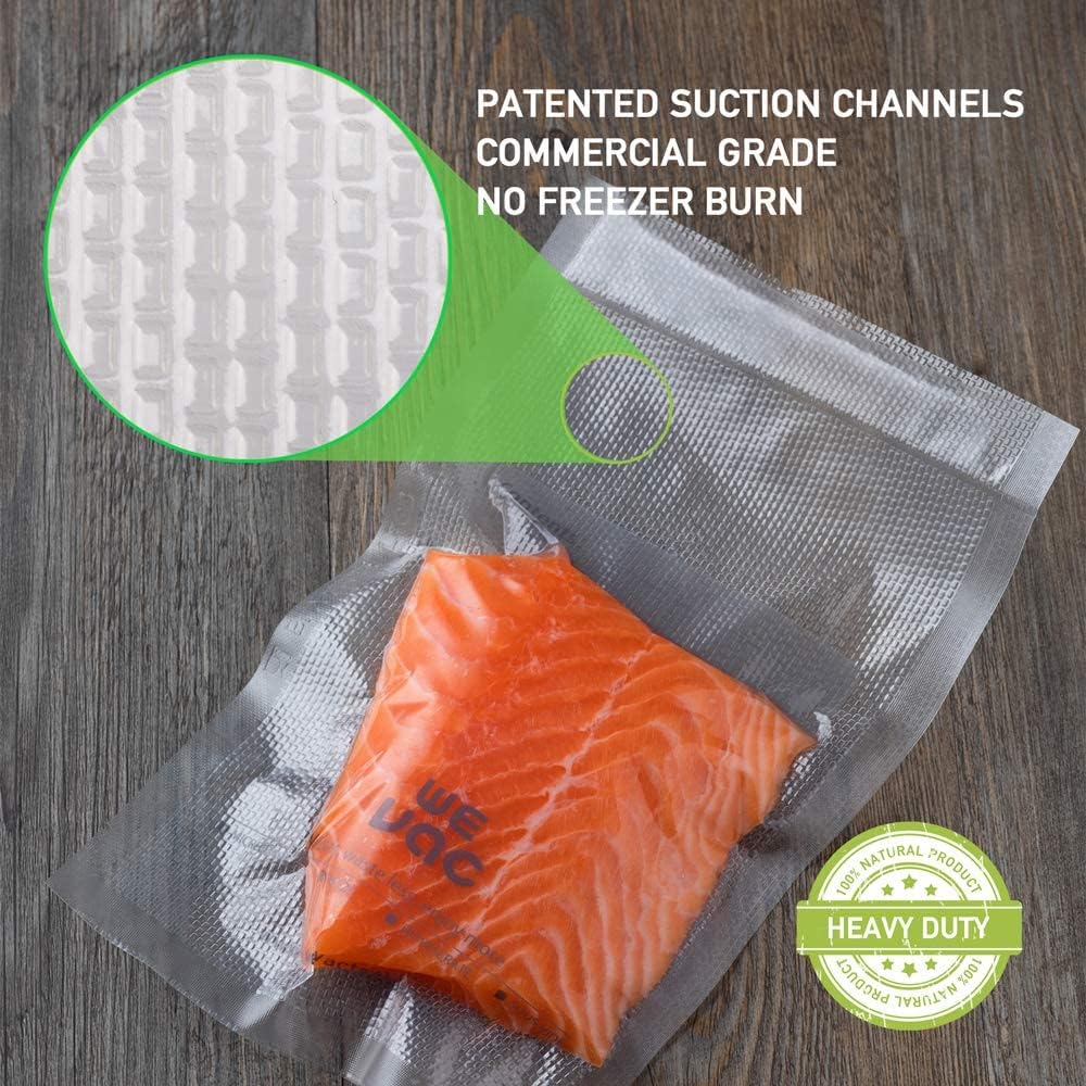 Wevac Vacuum Seal Rolls - 8''x100' & 11''x100' | BPA-Free Food Storage Bags with Cutter