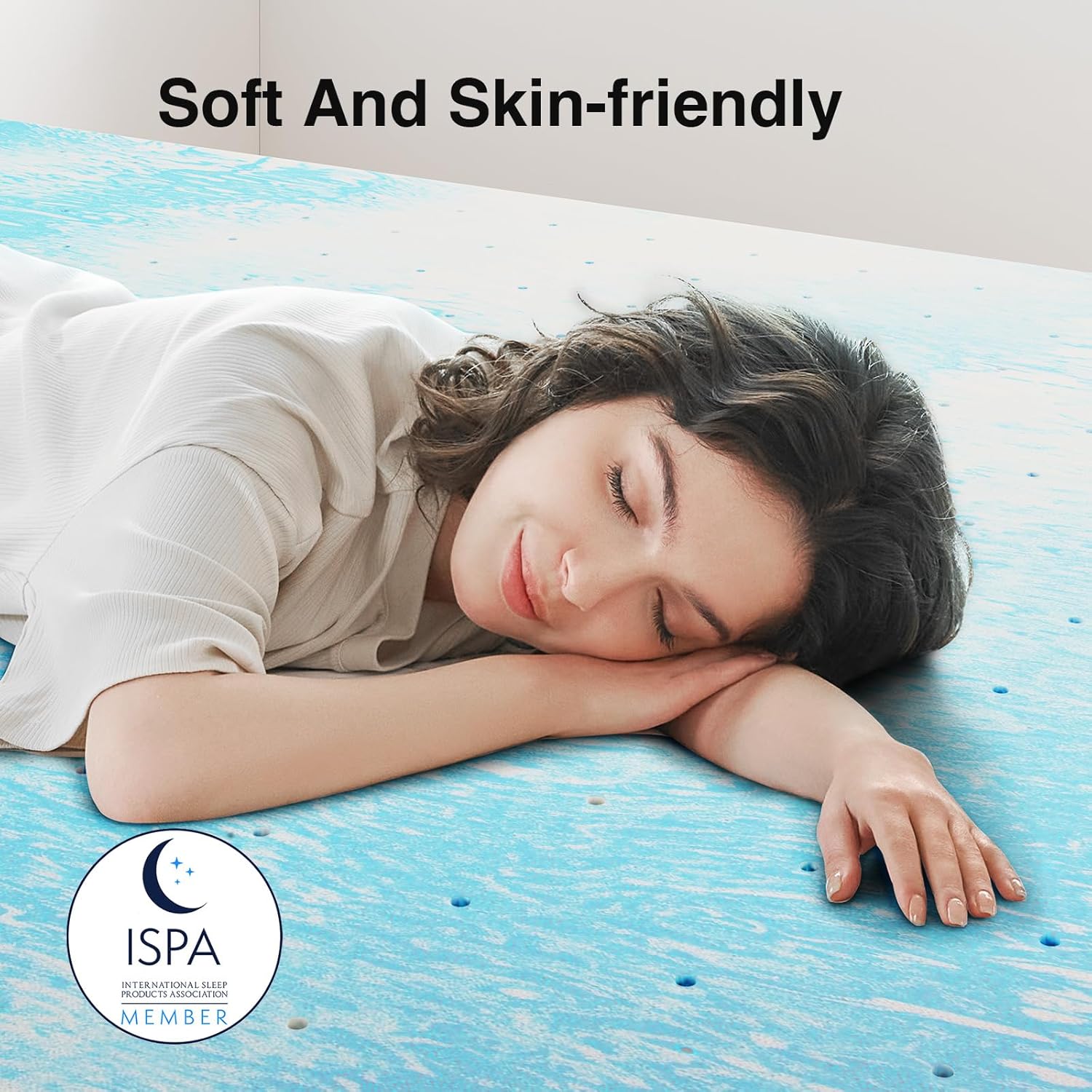 Novilla Memory Foam Mattress Topper - 3 Inch Cooling Gel Infused for Pressure Relief | Medium Comfort for Sofa, RV, Dorm Room