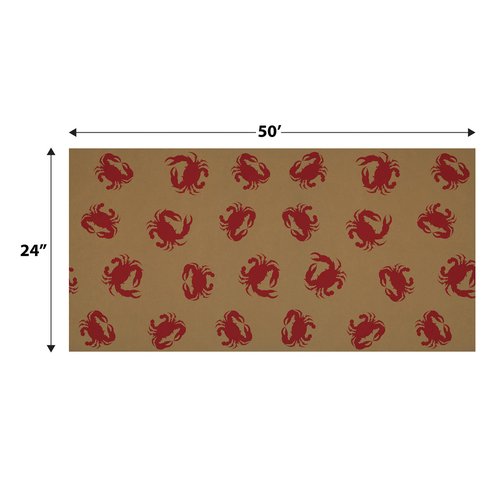 Beistle Crab Kraft Paper Table Roll Multicolor