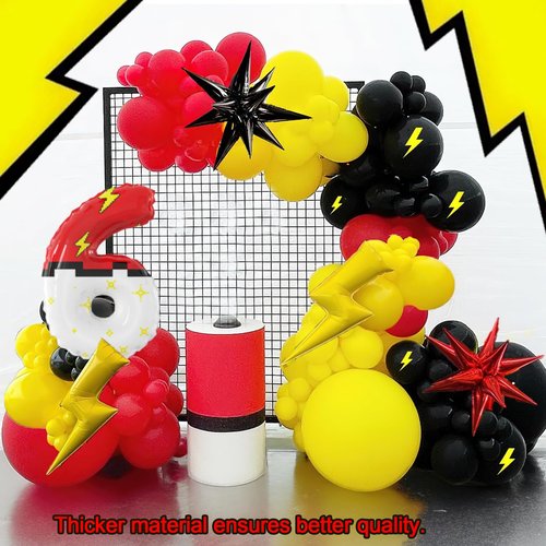 40 Inch Red White Cartoon Theme Number Balloons Large Birthday Party Number Balloons Cartoon Animation for Kids Birthday Party Decoration Supplies (Number 6)