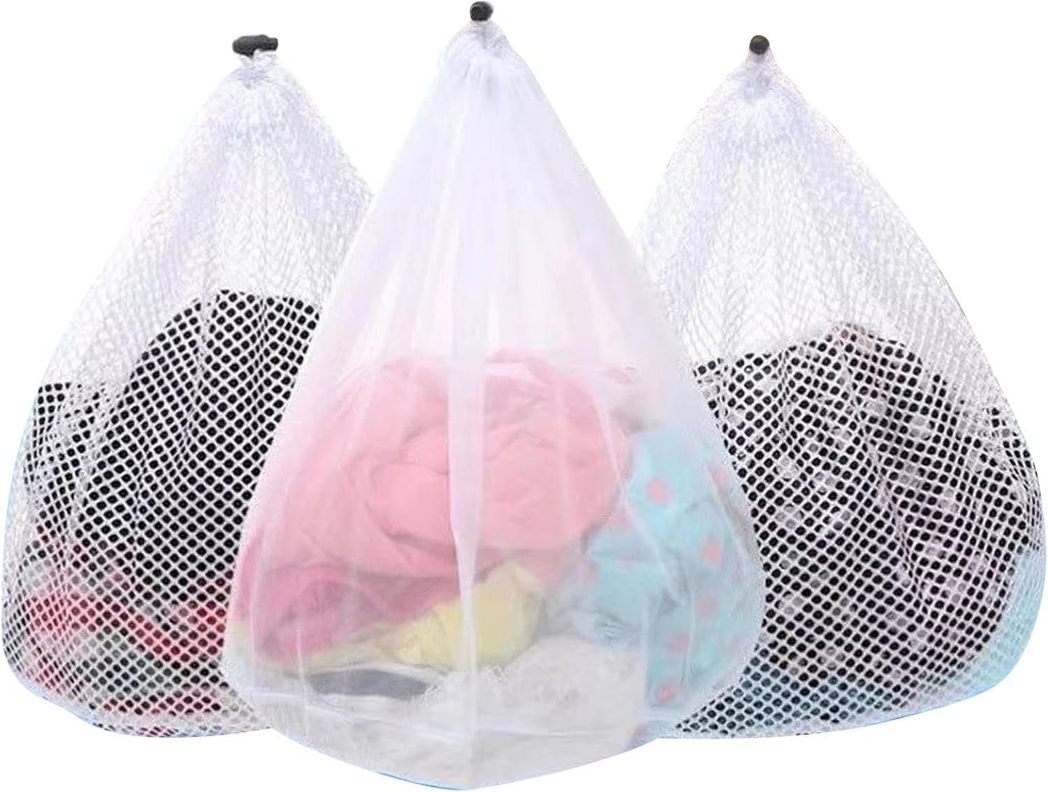 Skiennix Jumbo Mesh Laundry Bags - 3Pcs Set for Delicates, Bed Linen & Toys | XXLarge 28 x 26 Inches