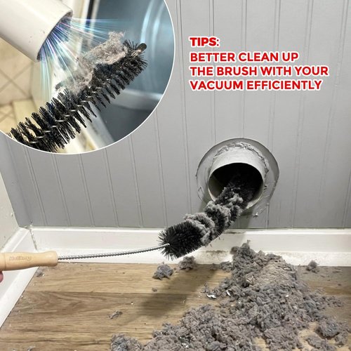 Holikme Dryer Vent Cleaner Kit - 3-Piece Lint Brush Set for Effective Home Cleaning | Stainless Steel