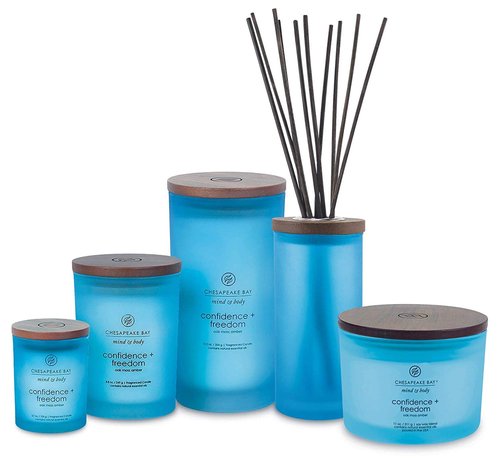 Chesapeake Bay Candle Scented Candles, Confidence + Freedom (Oak Moss Amber), Medium (2-Pack)