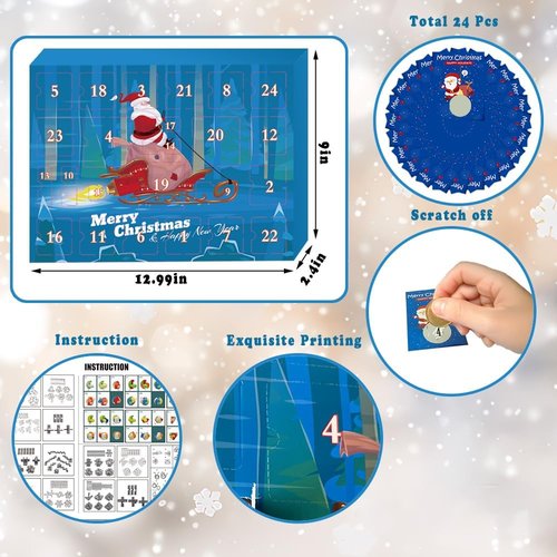 Advent Calendar 2025 - Brain Teaser Puzzle Box for Kids & Adults | 24-Day Countdown for Christmas