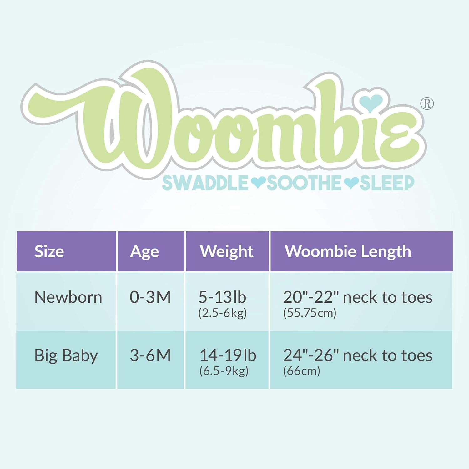 Woombie Original Baby Swaddling Blanket - Soothing Cotton Zipper Swaddle for Newborns, My Love, 14-19 lbs