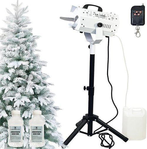 LANGXUN 1500W Snow Machine - Wireless Remote Control & Adjustable Snowflake Size | Ideal for Christmas, Weddings & Parties