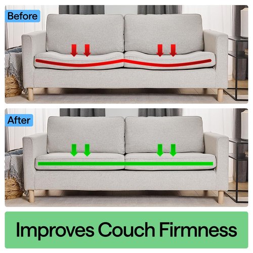 GORILLA GRIP Heavy Duty Couch Cushion Support Board to Fix Sagging Sofas, 24 x 70 Wide Sofa, Thick Plywood Boards Add Strong Seat Supports, Stays in Place, Replacement Stuffing Under Couches, Grey