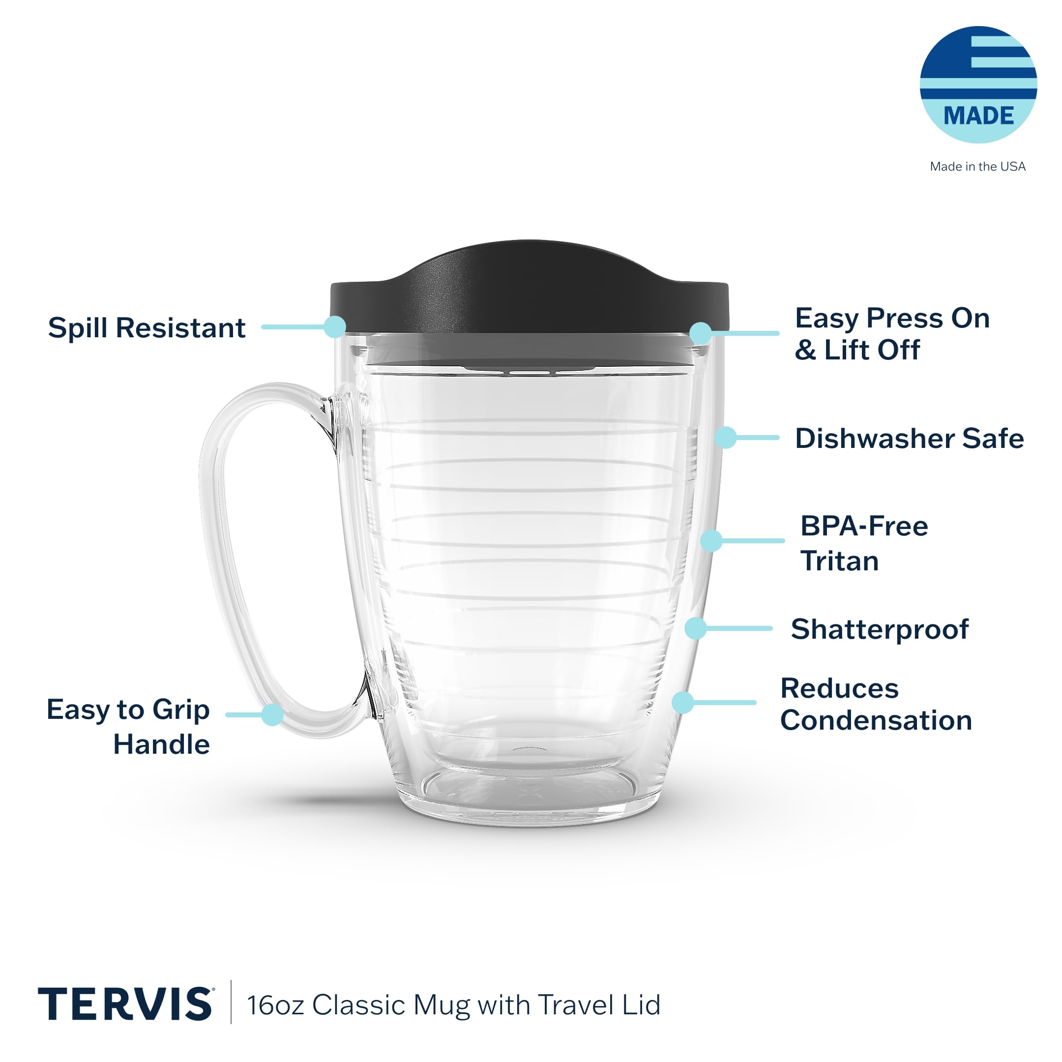 Tervis Made in USA Double Walled NHL Colorado Avalanche Insulated Tumbler Cup Keeps Drinks Cold & Hot, 16oz Mug, Primary Logo