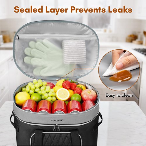 YOREPEK Carrying Bag for Ninja Crockpot 8.5 Quart Slow Cooker, 2 Layer Insulated Travel Case with Easy-Clean Lining & Shoulder Strap, Accessories for Ninja Foodi Possible Cooker Pro