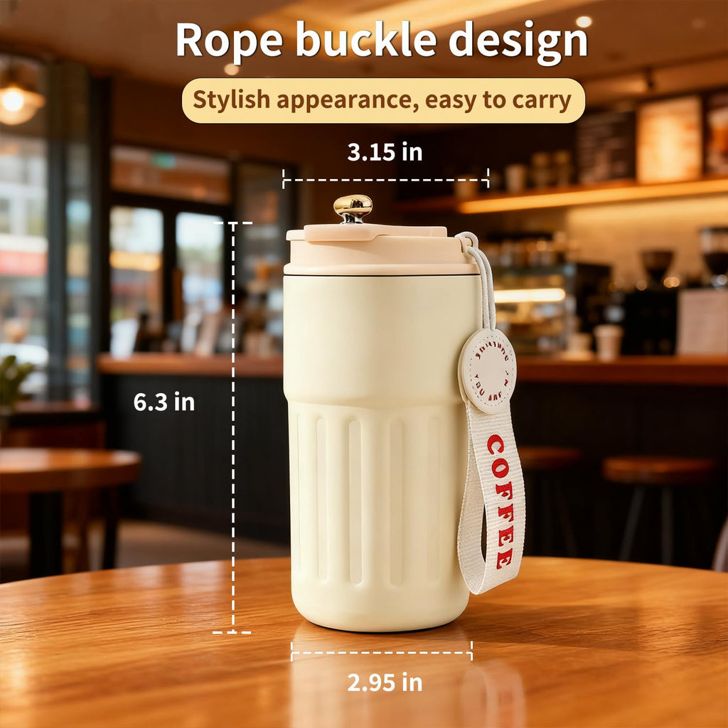 travel mugs for coffee,14 oz Stainless Steel Coffee Mug,Vacuum Insulated Tumbler with temperature display,Coffee Thermos Outdoor,Camping Mug with Leak-Proof Lid,Portable Cups for Keep Hot/Ice