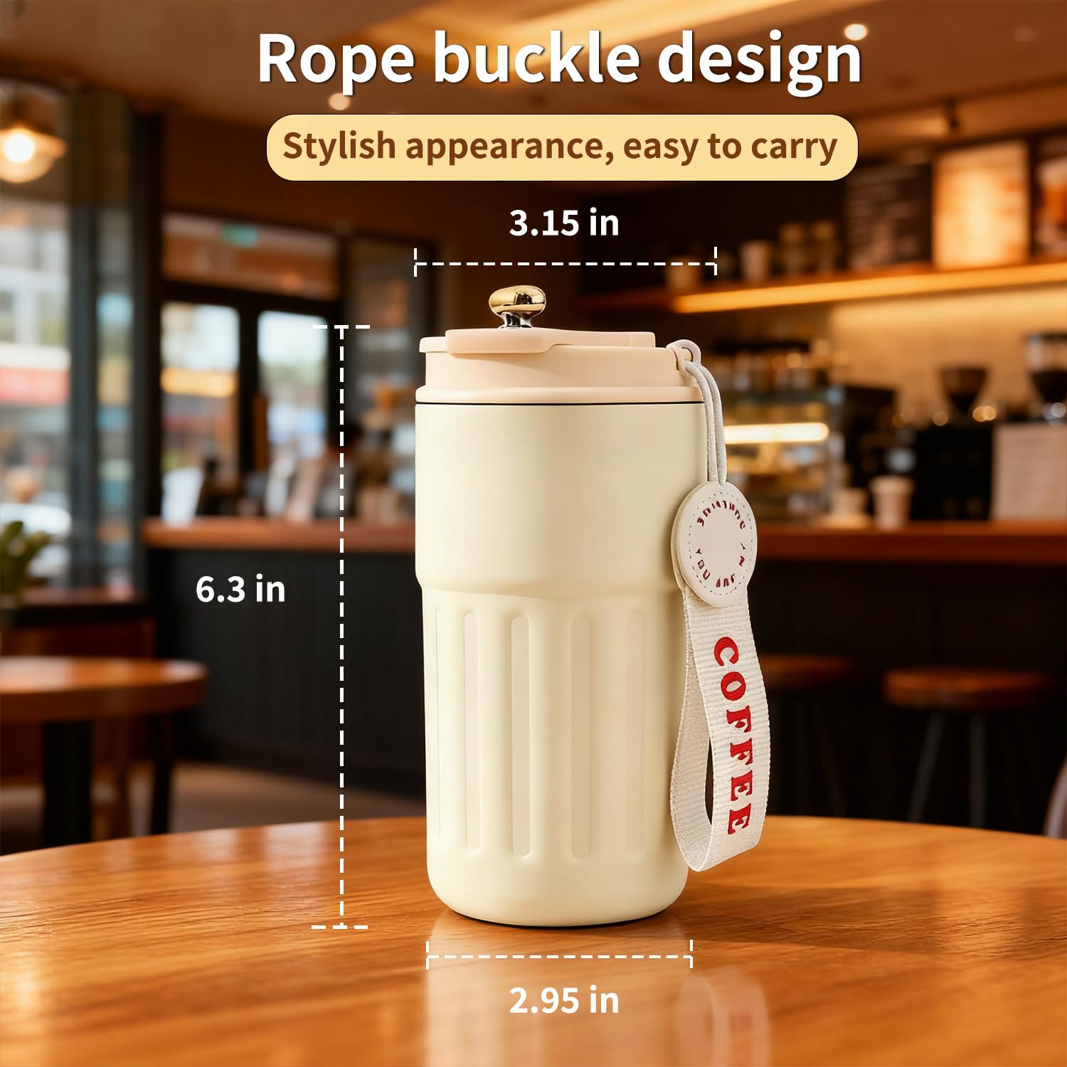 travel mugs for coffee,14 oz Stainless Steel Coffee Mug,Vacuum Insulated Tumbler with temperature display,Coffee Thermos Outdoor,Camping Mug with Leak-Proof Lid,Portable Cups for Keep Hot/Ice