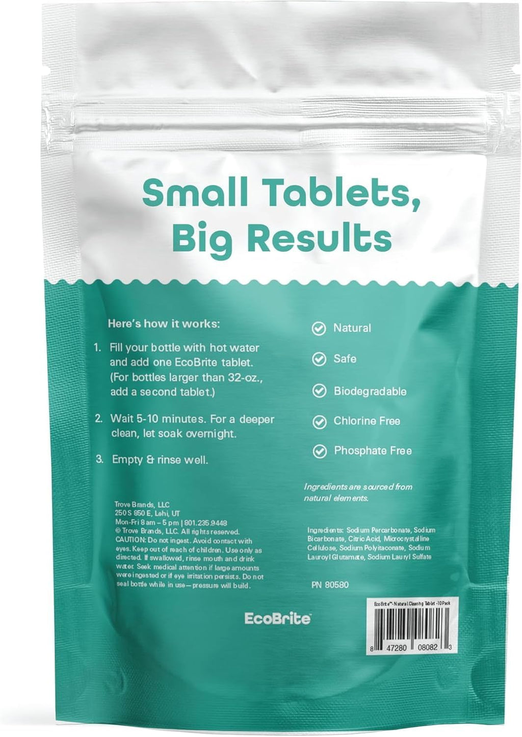 Owala EcoBrite Cleaning Tablets - Powerful Bottle & Coffee Cup Cleaner | 20 Pack, Naturally Sourced Ingredients