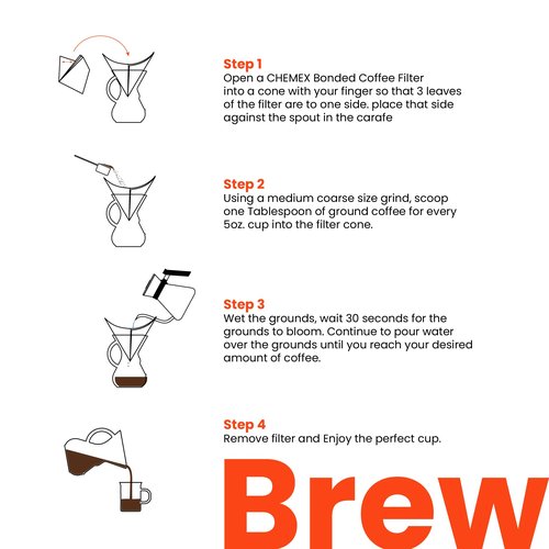 Chemex ChemAer Pour-Over Glass Handle Coffeemaker - 8-Cup - Exclusive Packaging