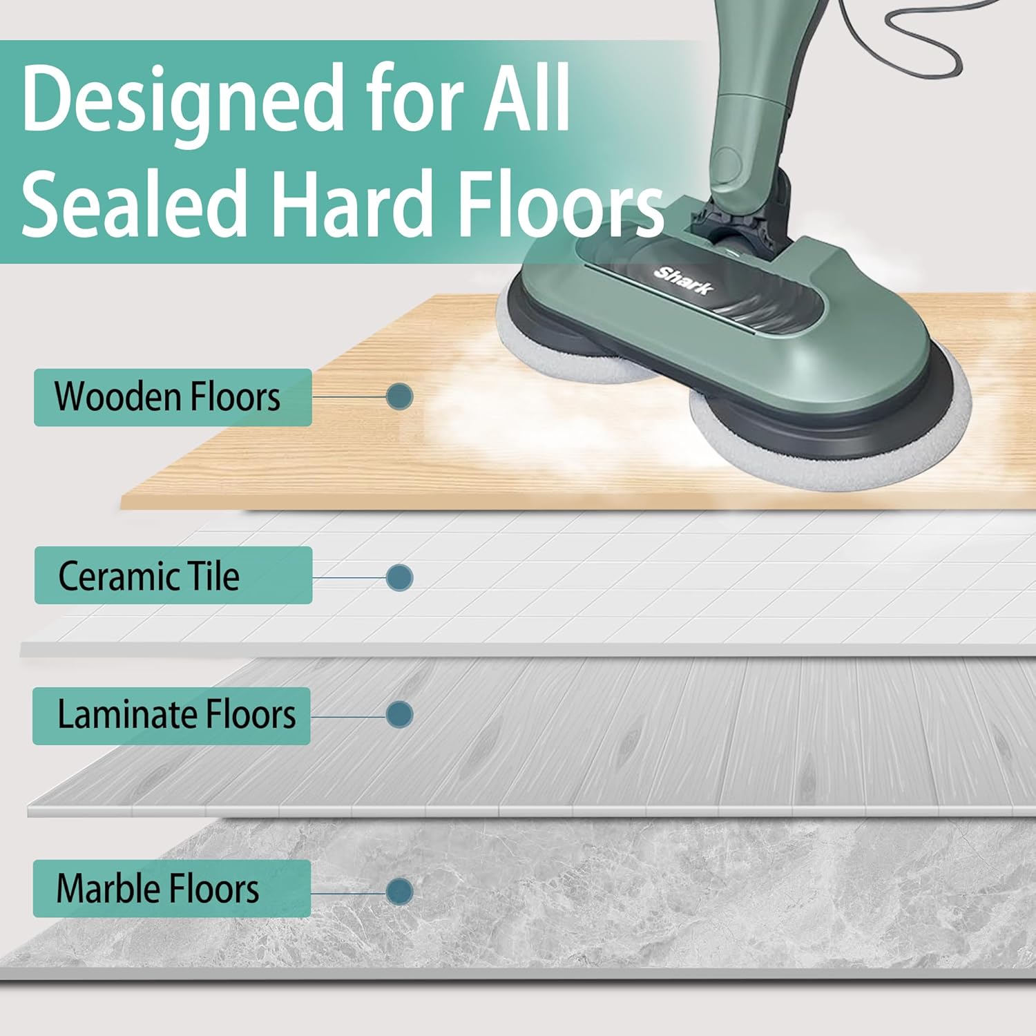 Shark 12 Pack S8201 Replacement Steam Mop Pads - All-in-One Scrubbing Mop Pads for S7001, S8001, S7201 Models