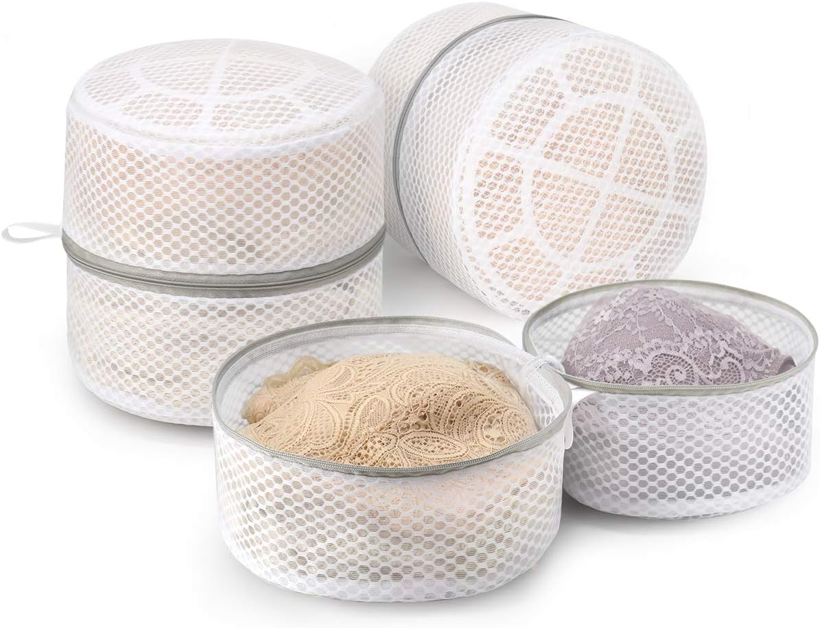 Muchfun Bra Wash Bags - 3Pcs Honeycomb Mesh Laundry Bags for Delicates | 8 x 8 x 8 Inches