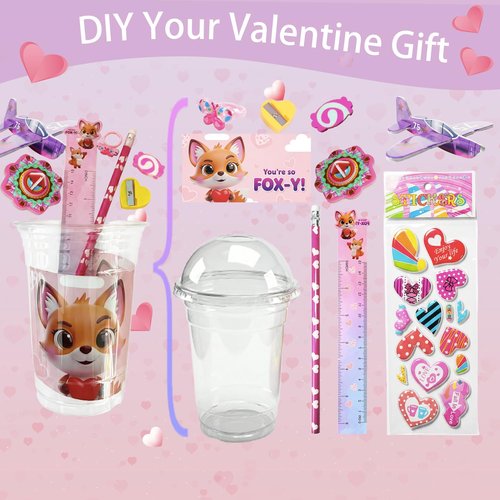 SQZUWIT Valentines Day Gifts for Kids, 24 Pack Valentine Classroom Party Favors with Cards School Class Bulk Prize for Boys Girls Toddlers Friends Exchange Gift