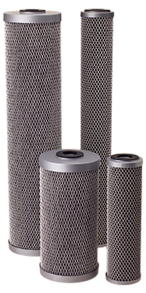 Pentair Pentek FloPlus-10BB Big Blue Carbon Water Filter, 10-Inch, Whole House Modified Molded Carbon Block Replacement Cartridge, 10" x 4.5", 0.5 Micron
