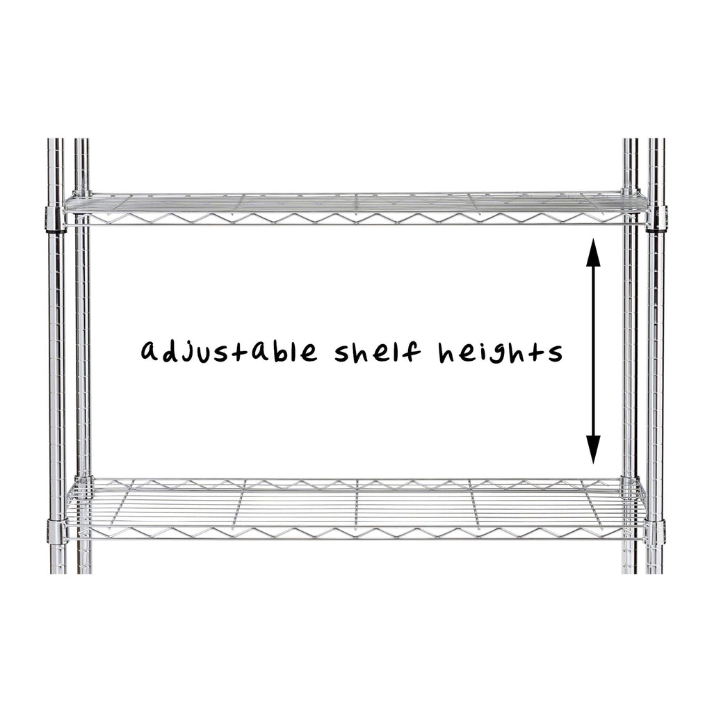 Honey-Can-Do SHF-01906 4-tier chrome shelving unit-250 lbs, 4-Tier