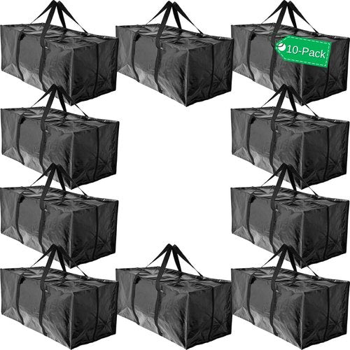 BAG-THAT! Extra Large Heavy-Duty Moving Bags - Stronger Handles & Zippered Closure | Reusable Storage Totes