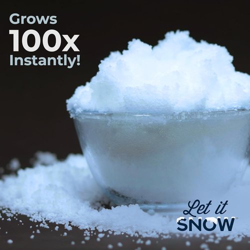 Let It Snow Instant Fake Snow Powder - Safe & Easy Artificial Snow for Holiday Decor | 5 Packs, Makes 5 Gallons