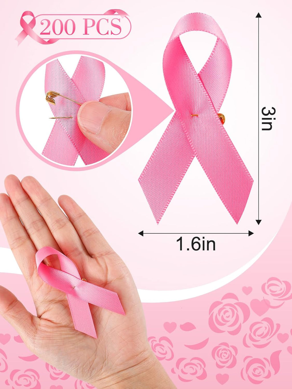 Regine Switzerland Breast Cancer Awareness Pins - Pink Ribbon Gifts for Women | Charity Event Fundraising