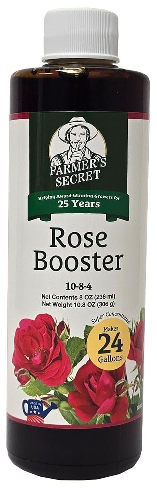 Farmer's Secret Rose Booster Fertilizer - Super Concentrated Formula for Healthy Growth | 8oz