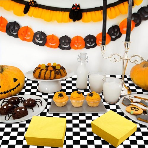 100 Pcs 2-Ply Light Yellow Napkin Disposable Cocktail Napkin Beverage Napkins Dessert Napkins for Dinner, Wedding,Birthday, Party, Bridal Anniversary Reception Event (Yellow)