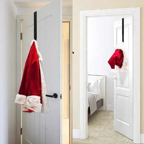 HEYHOUSE Wreath Hanger - Adjustable Over The Door Hook for Easter & Christmas Decor | Supports 20 lbs, Fits 14.9-25" Wreaths