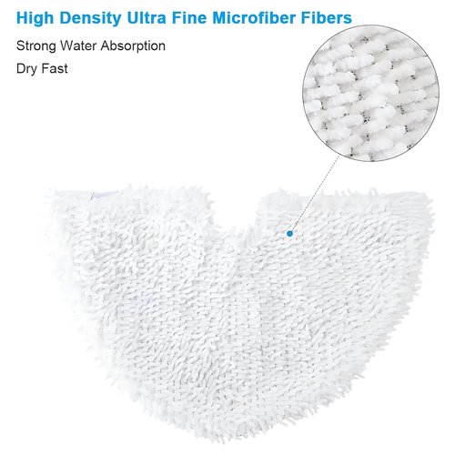 Fushing 3Pcs Steam Mop Pads, Triangle Washable Microfiber Cleaning Steamer Replacement Pads for Shark Steam Pocket Mop S3500 Series S3501 S3550 S3601 S3601D S3801 S3801CO S3901 SE450 S2901