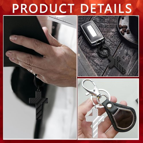 DuoDiner Cross Keychains - Meaningful Christian Graduation Gifts for Men | Unique Religious Keepsakes