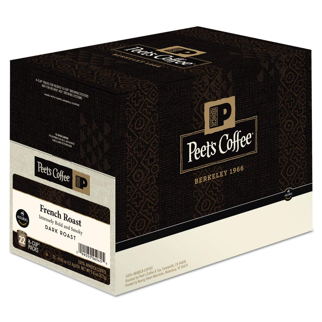 Peet's Coffee French Roast K-Cup Pods - Dark Roast, 22 Count for Keurig Coffee Makers