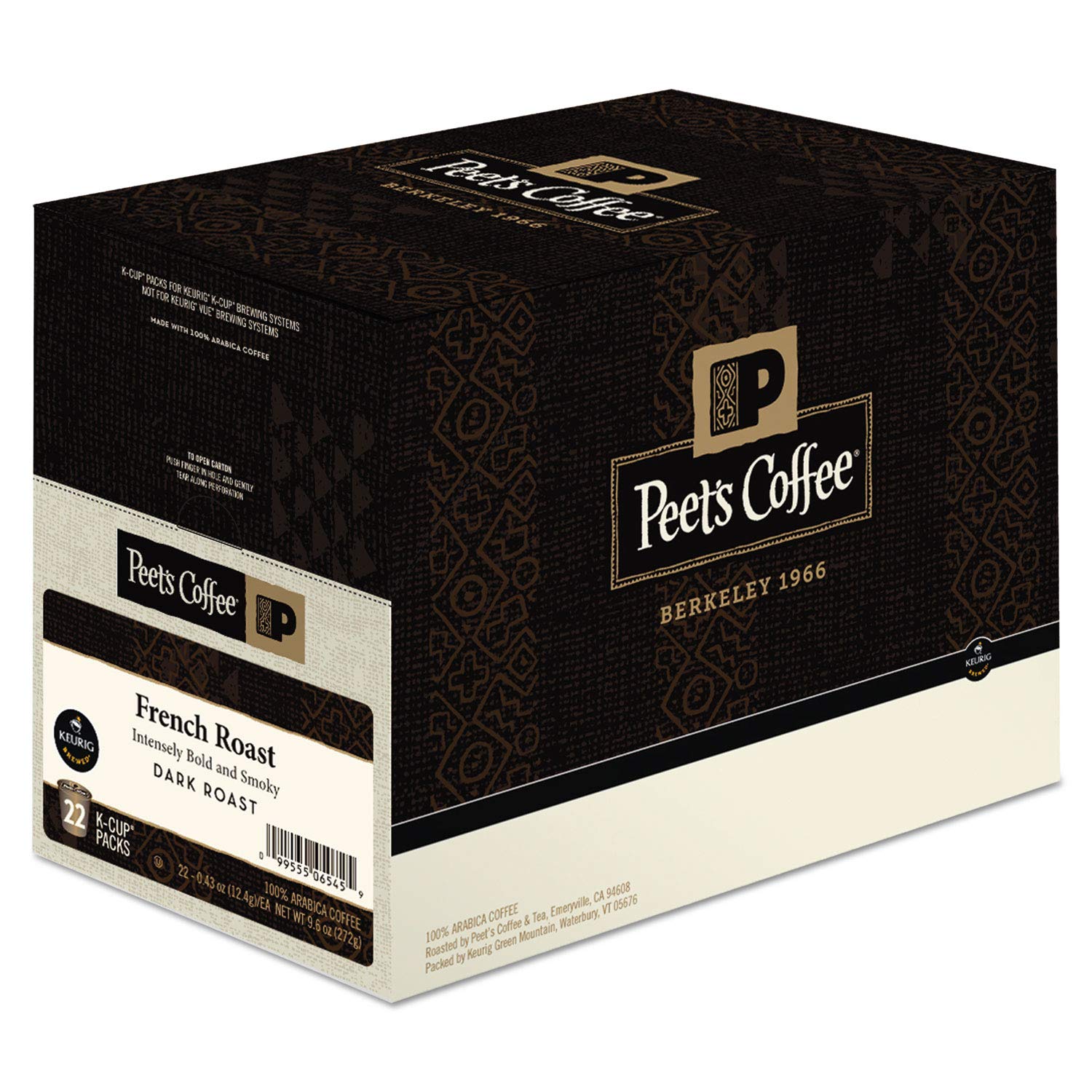 Peet's Coffee French Roast K-Cup Pods - Dark Roast, 22 Count for Keurig Coffee Makers