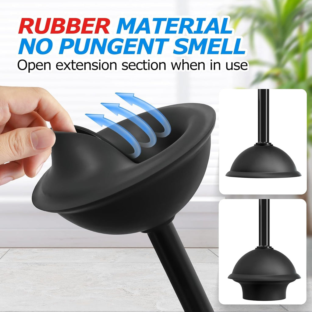 FORASTO 3 in 1 Toilet Brush and Plunger Set,Toilet Bowl Brush Plunger Set,Toilet Brush Plunger Combo,Cleaning Brush,Cleaning Supplies, Crevice Cleaning Brush, Bathroom Cleaning Tools