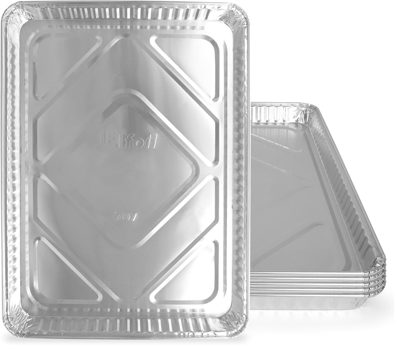 PLASTICPRO Aluminum Cookie Sheets - Premium Quality Heavy-Duty Disposable Baking Pans | 13 x 17 Inches, 5 Pack