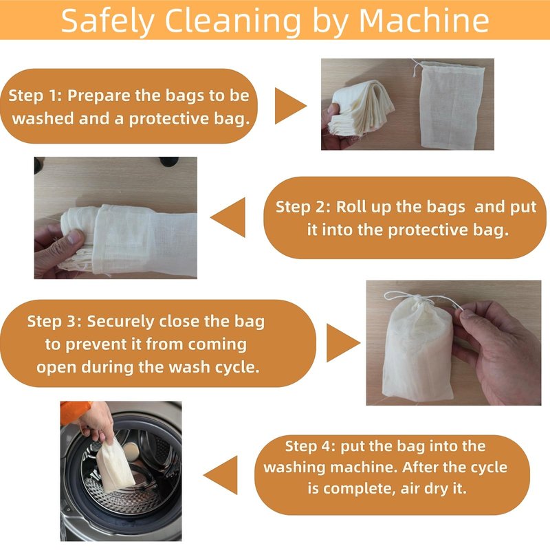 50PCS 2Size Natural Reusable Cotton Muslin Drawstring Bags – Unbleached Tea Filter Bags for Loose Leaf Tea,Herbs,Spices,Soup,Cold Brew Coffee,DIY Sachets,Eco-Friendly & Washable (3x4"+4x6")
