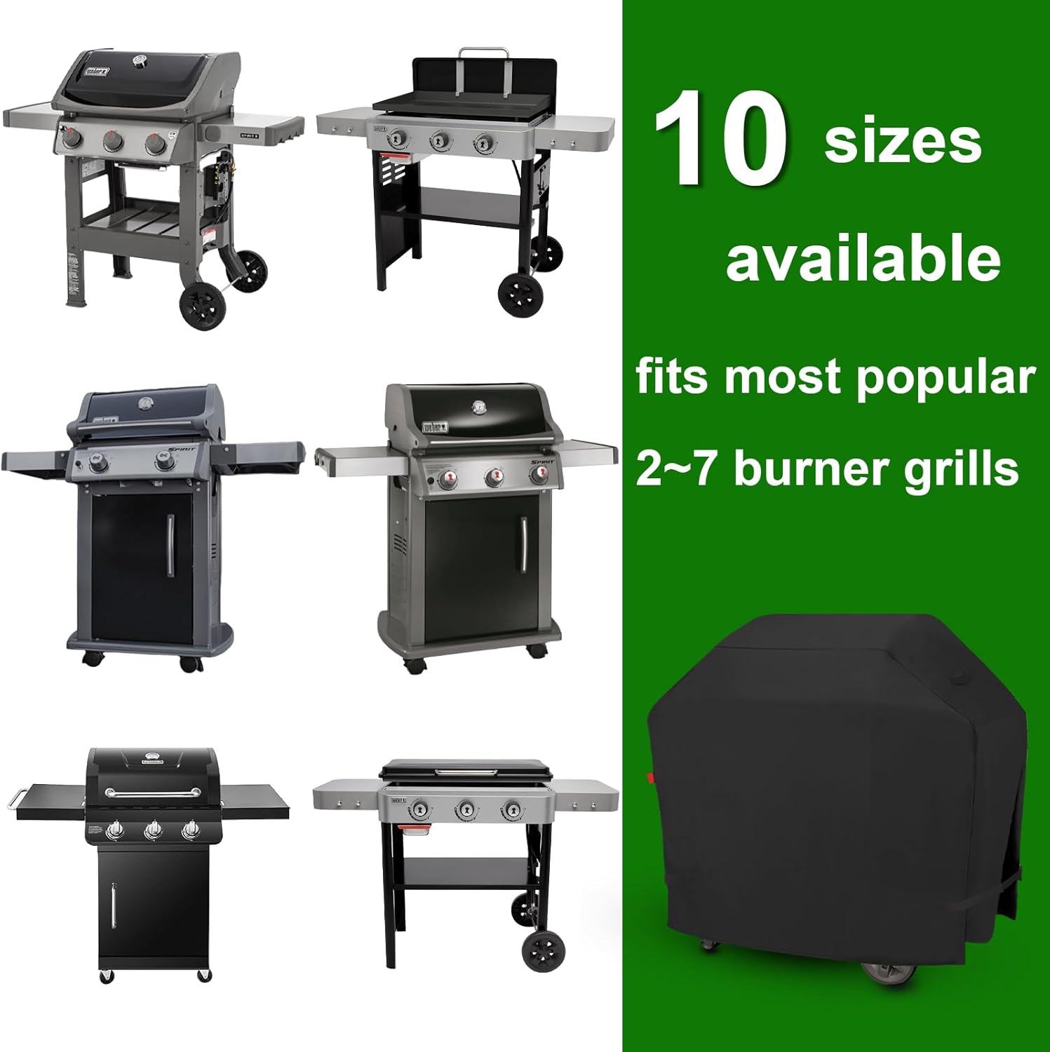 Weber Grill Cover - Heavy Duty Waterproof Protection for Genesis E-315, S-315, E-325, E-330, E-335, S-335 | Fits 60" BBQs